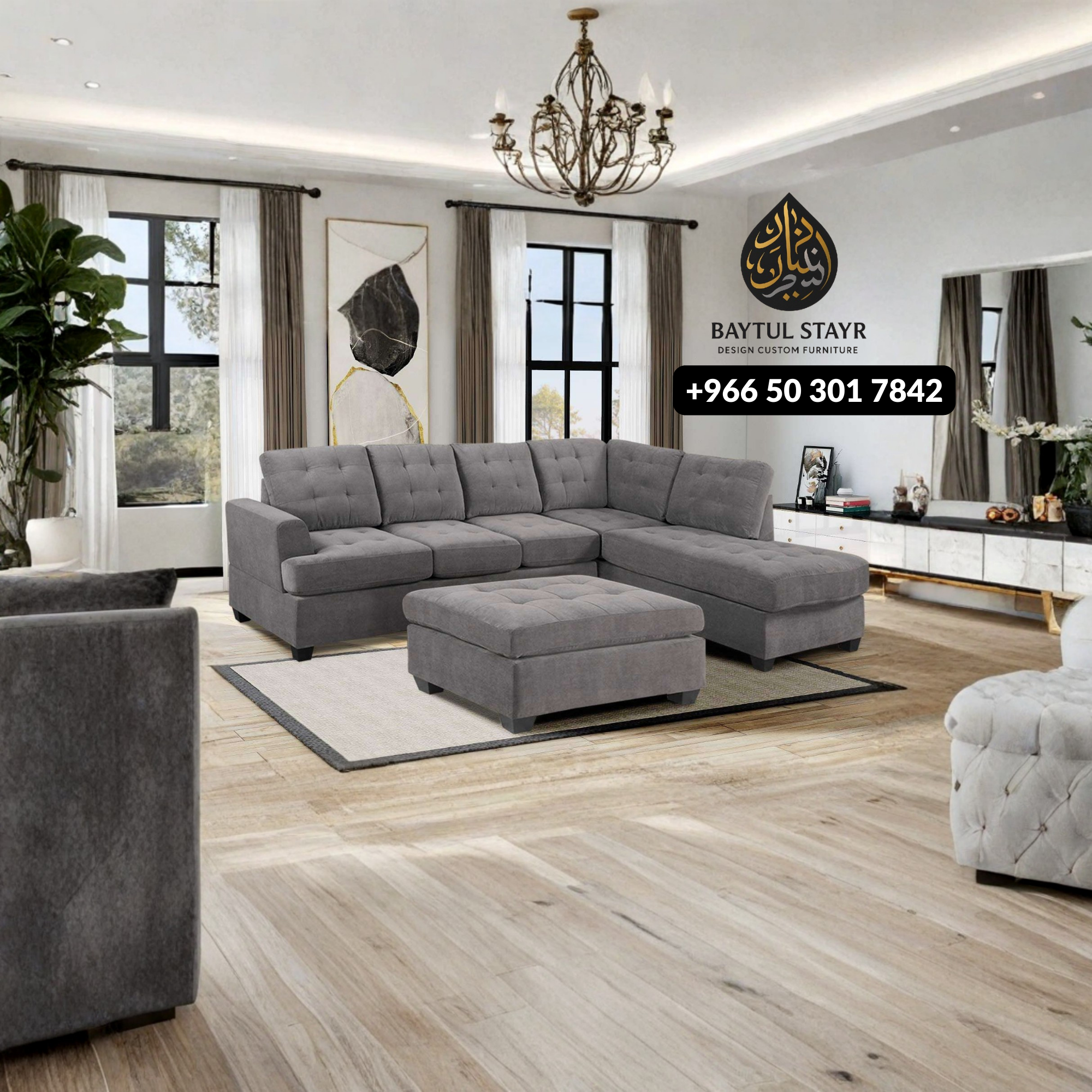 Luxury corner sofa for living room