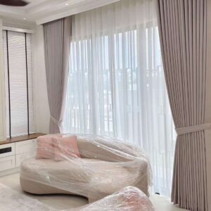 Custom Double Pleated Curtains