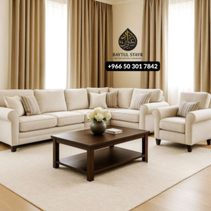 L Shape Sofa set with matching armchair