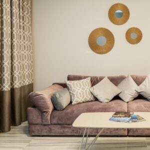 Luxury Beige Velvet L-Shape Sofa for Modern Riyadh Homes | Elegant Saudi Living Room Furniture